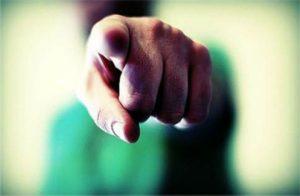 Pointing finger - blame