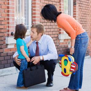 Dad dropping off daughter